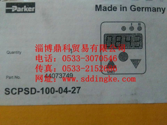 PARKER派克進口壓力傳感器SCPSD-100-04-27